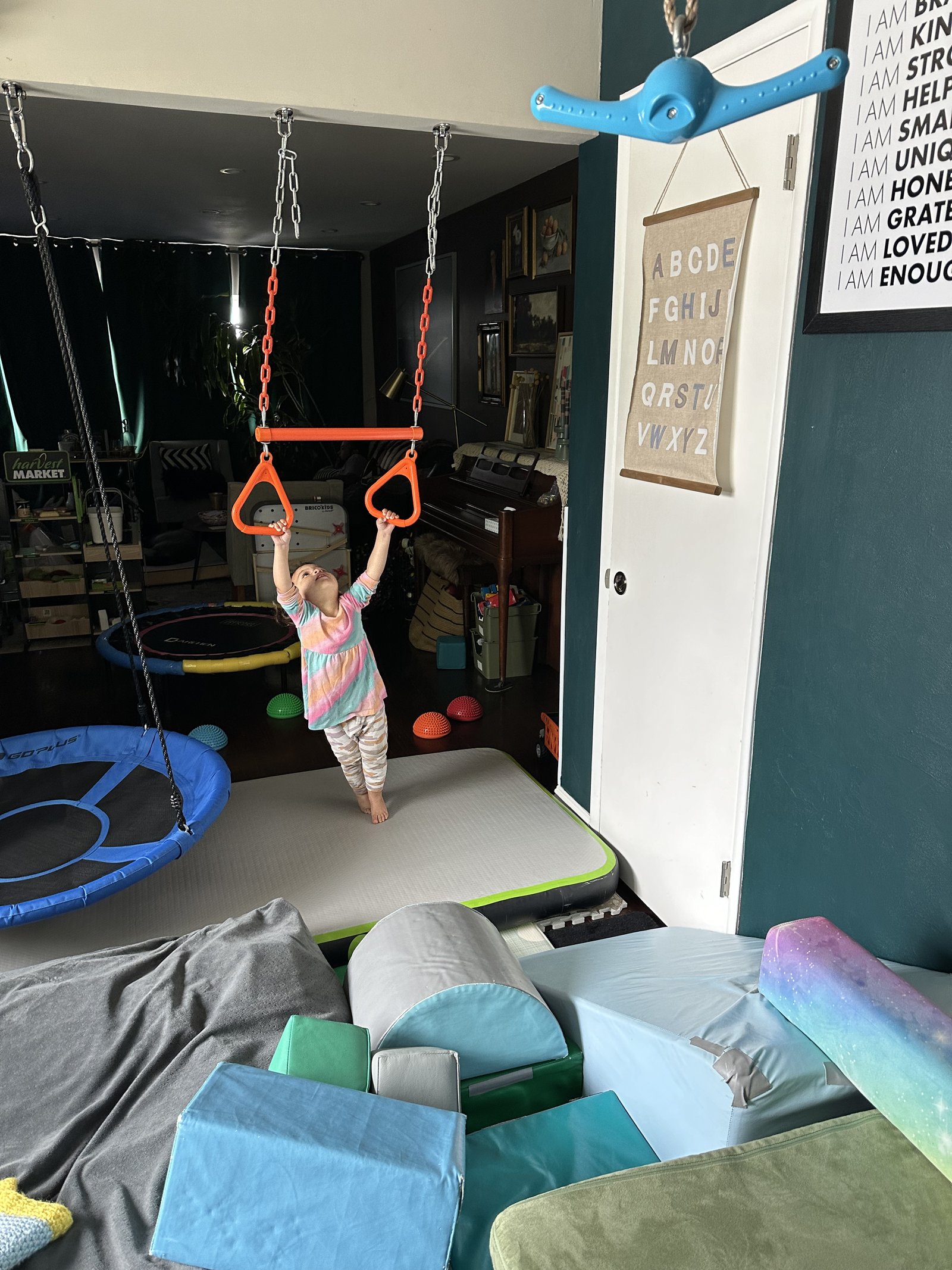 Children riding a forest train